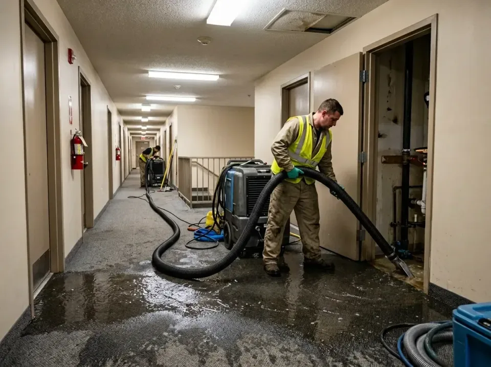 multi-unit-apartment-hallway-f-005 — frequently asked questions, Emergency Burst Pipe Water Extraction & Removal in Glassman…